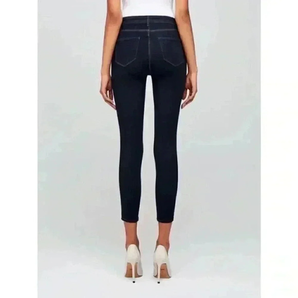 L’AGENCE Margot High Rise Skinny Jeans Midnight Navy Size 23 - Picture 6 of 10